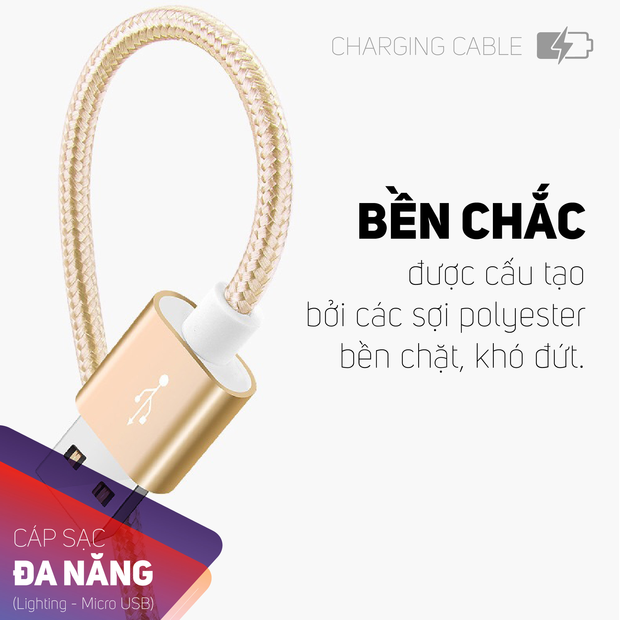 Bộ cáp sạc Mirco USB kèm theo củ sạc Quick charge 3.0,dây cáp sạc android bọc vải chắc chắn chọn màu ngẫu nhiên,củ sạc và cáp sạc nhanh tiện lợi có thể sạc hầu hết các dòng điện thoại trên thị trường