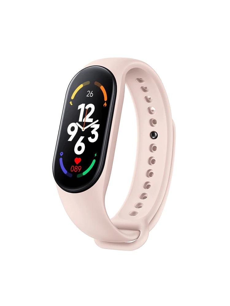 M7 Watch Smart Watch SmartBand Nhịp tim Smartwatch Thể dục theo dõi huyết áp thể thao thể thao cho Mi Band 7 MEN Women Color: Pink