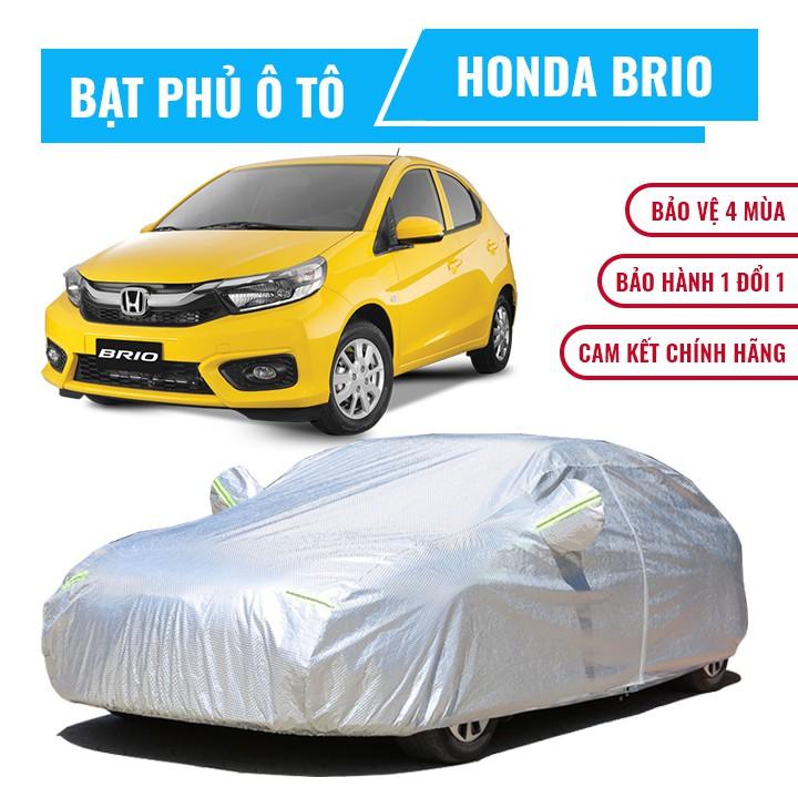 Bạt che phủ xe ô tô 5 chỗ Honda Brio, Bạt trùm xe hơi 5 chỗ cao cấp chất liệu vải PEVA chống nắng mưa, bạt phủ xe brio