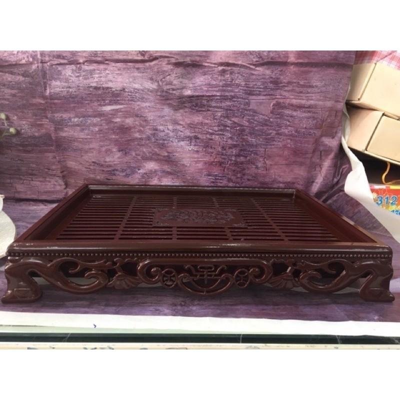 Khay trà giả gỗ cao cấp 2021 40x30x7cm