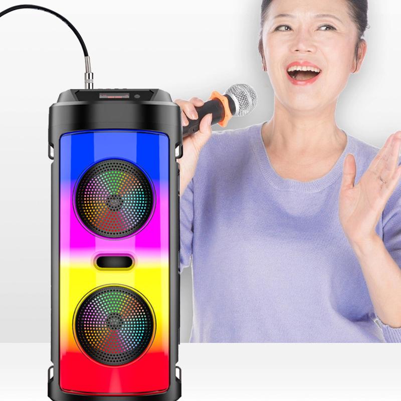 Loa Di Động Bluetooth 30W Không Dây Cột Công Suất Lớn Âm Thanh Nổi Bass Đảng Loa Có Micro Karaoke Họ USB Color: 20W ZQS4248 Set Type: with mic