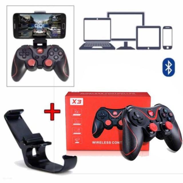 Tay Cầm Chơi Game X3/T3 Bluetooth Cho Smartphone, PC, Laptop, Android, IOS, Windown- Có Giá Kẹp Điện Thoại