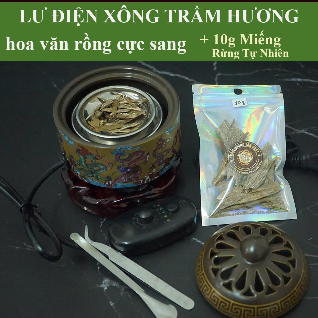 Lư Xông Trầm bằng điện – Hoa Văn Rồng Sang – Xông Bột, Miếng Trầm