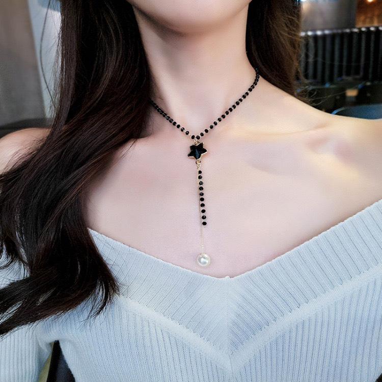 Vòng Cổ Hình Ngôi Sao và Ngọc Trai - Nhẹ Nhàng - Dễ Thương - MS: 0065.30.08