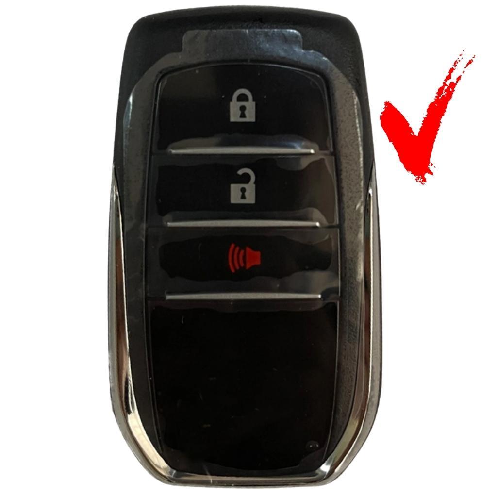 Bao da dành cho móc khoá bọc ốp chìa khóa xe ô tô Toyota Fortuner, Hilux, Innova chìa thông minh, da bò, nhiều màu, To7B
