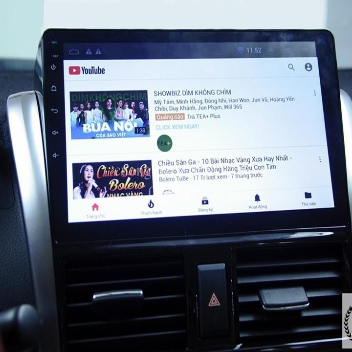 Màn Hình 10 inch Cho Xe VIOS 2014-2017, Đầu DVD Android Tiếng Việt Kèm Mặt Dưỡng Giắc Zin Xe TOYOTA VIOS