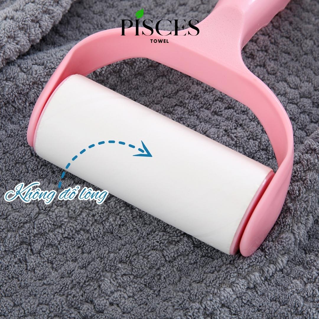 Khăn Tắm PISCES TOWEL 70x140cm Ô Vuông Trơn Cotton Mềm Mại, Khăn Spa Yoga Gym Thể Thao Thấm Hút Mồ Hôi - Hồng, Hồng