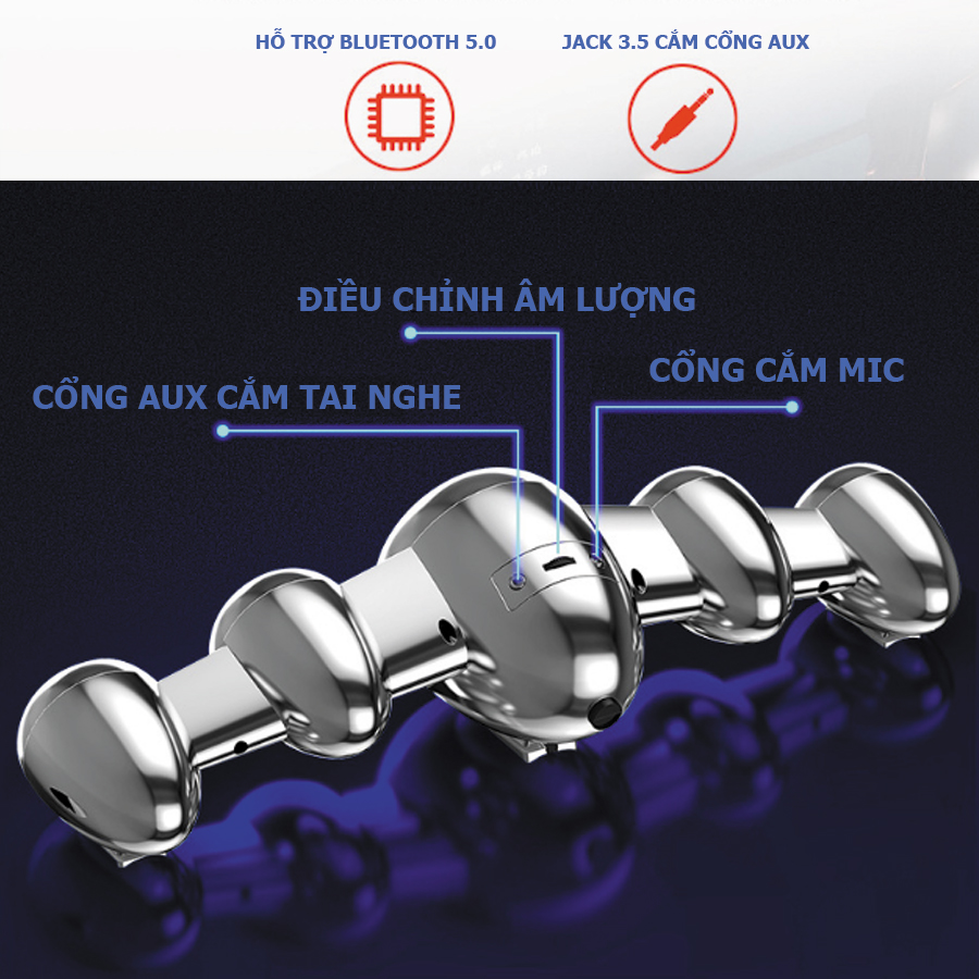 Hàng Chính Hãng - Loa Máy Vi Tính SaDA D-219, Hỗ Trợ Bluetooth, Míc Đàm Thoại, Thiết kế Đẹp