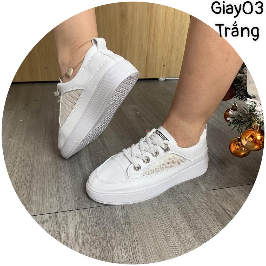 SALE Giày Bata nữ đơn giản màu trắng - Giay03 - Giay