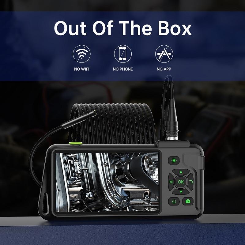 Màn hình IPS 5 inch Camera nội soi công nghiệp HD1080P Đơn kép Kiểm tra ống ba ống kính Borescope IP68 Đèn LED chống nước