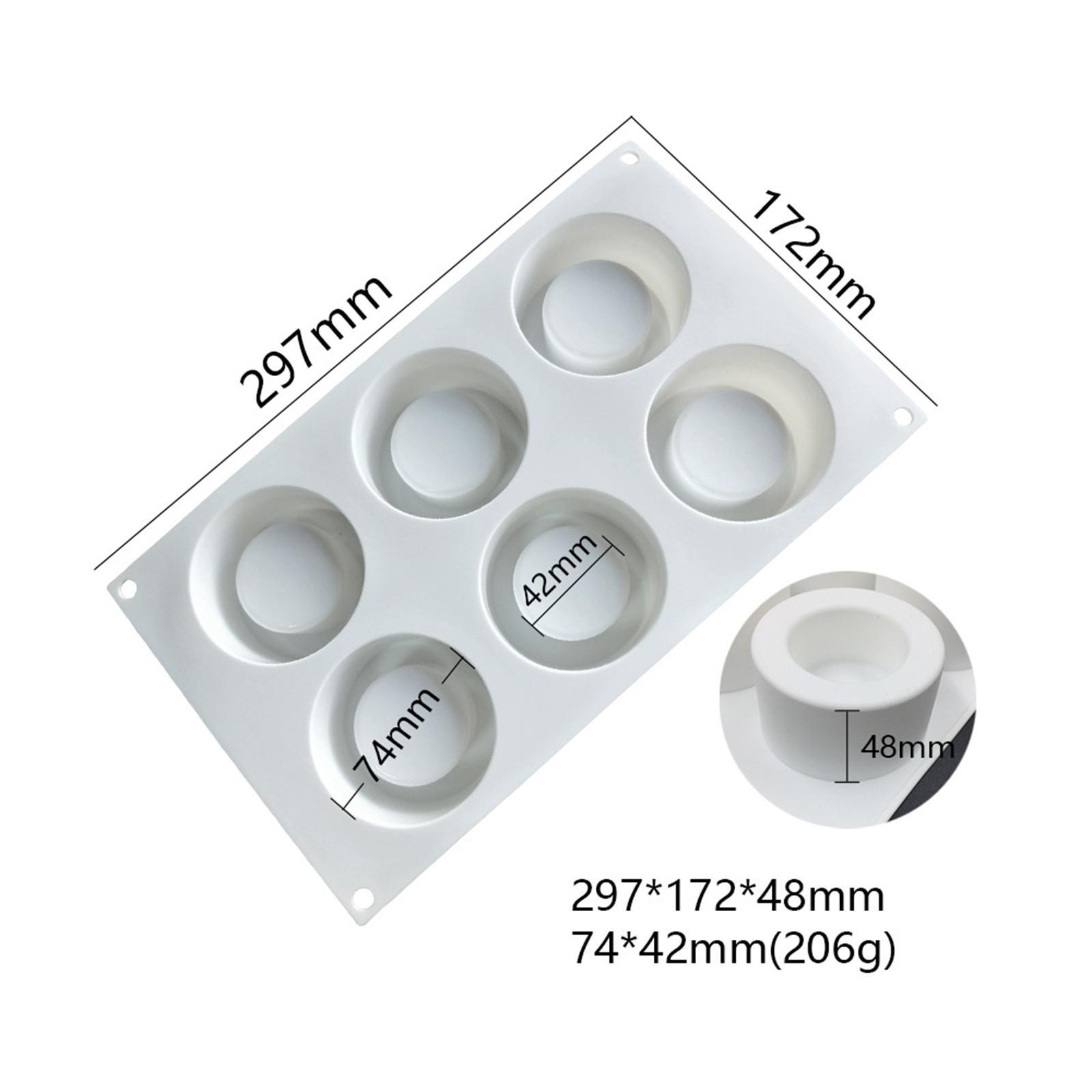 Cake Silicone Pan DIY 6 Hole Cake Making Pan for Kids and Adults Family