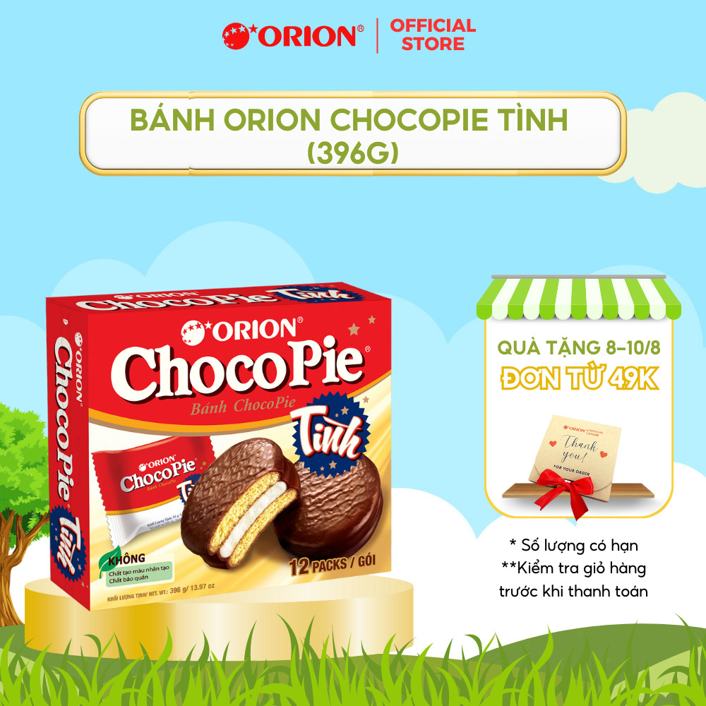 Hộp 12 gói bánh Orion CHOCOPIE TÌNH vị truyền thống (396G)