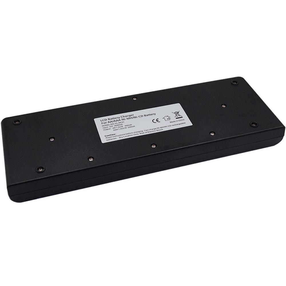 Bộ sạc pin thông minh đa năng PALO PL-NC31 Hai màn hình LCD 3 inch Bộ sạc thông minh nhanh chóng w / 16 Khe cắm pin cho - Đen - Phích cắm Hoa Kỳ