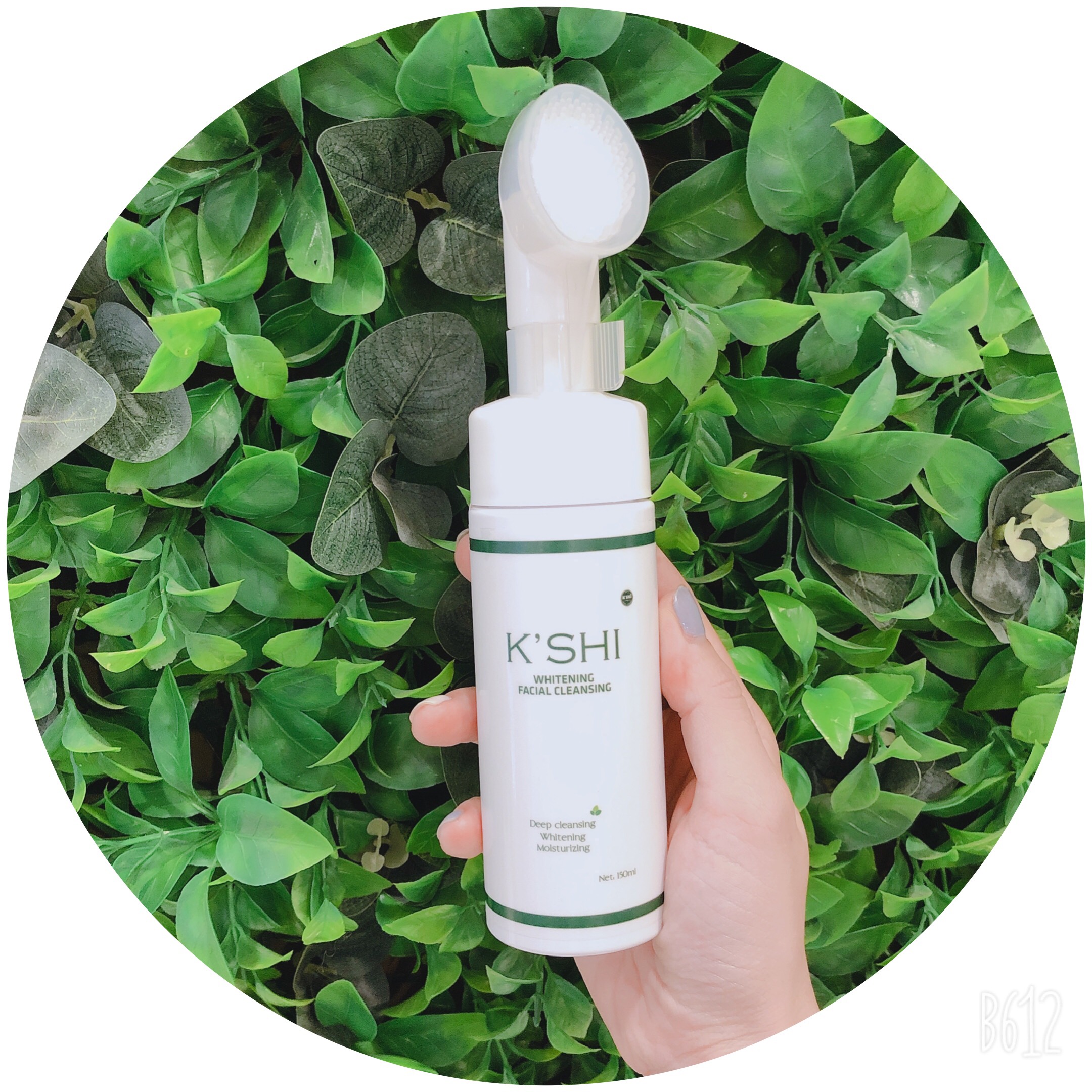 Sữa Rửa Mặt Trắng Da Có Đầu Cọ K’SHI Whitening Facial Cleansing 150ml