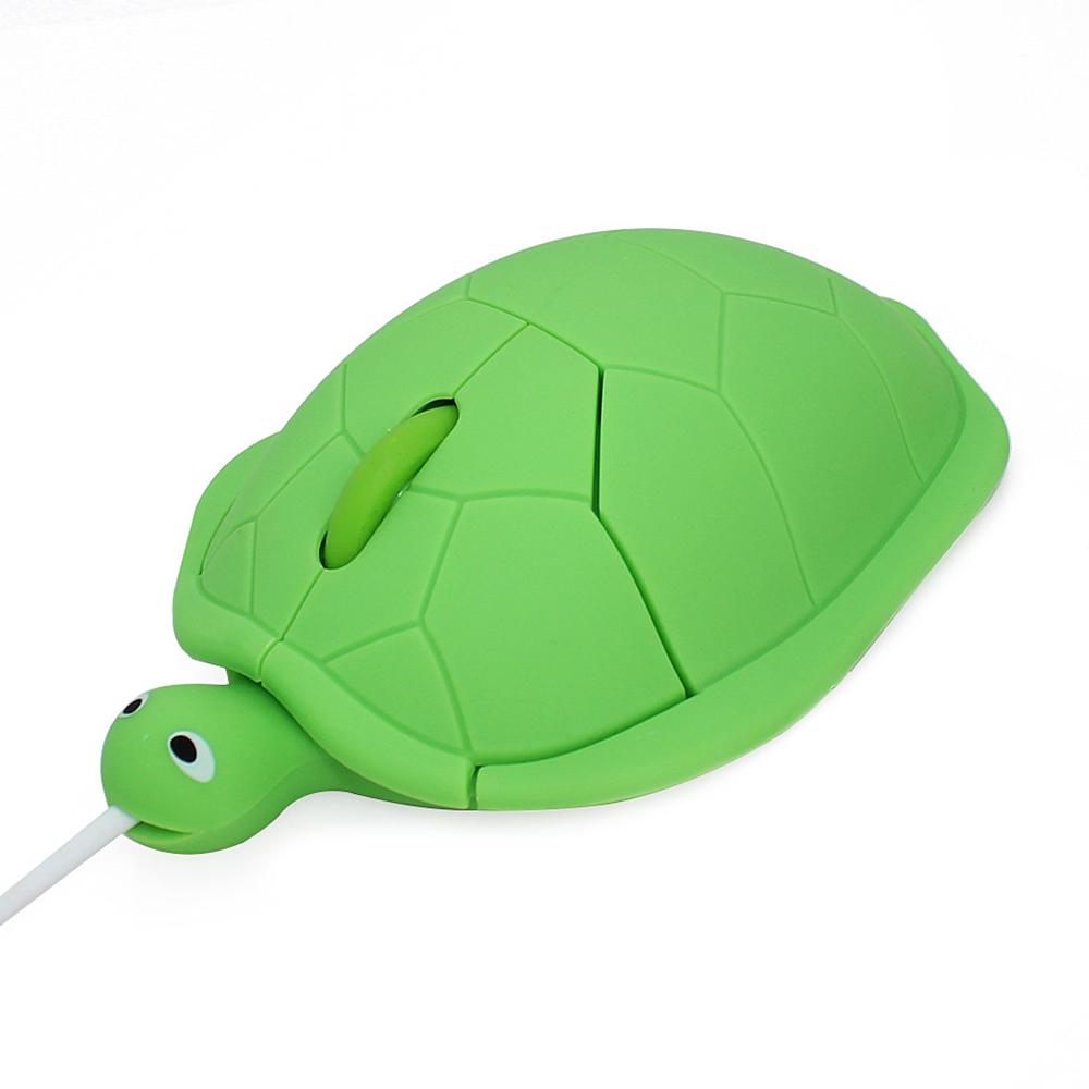 Turtle Shape Wired Mouse Cute Mini Laptop Mouse 1600 DPI Optical Sensor/3 Buttons/Ergonomic Design/USB Powered Computer