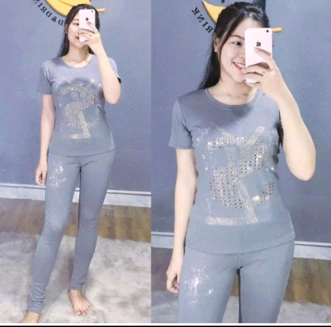 Set đồ bộ dài mặc nhà thun cotton co giãn
