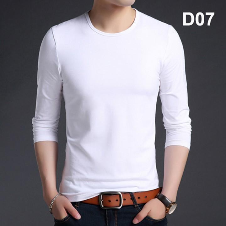 ️️ Áo thun nam tay dài cổ tròn vải cotton mềm mịn Nhiều màu đủ size