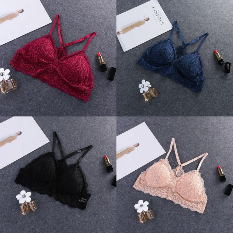 Áo Bralette Ren Hoa Phối Dây Quyến Rũ