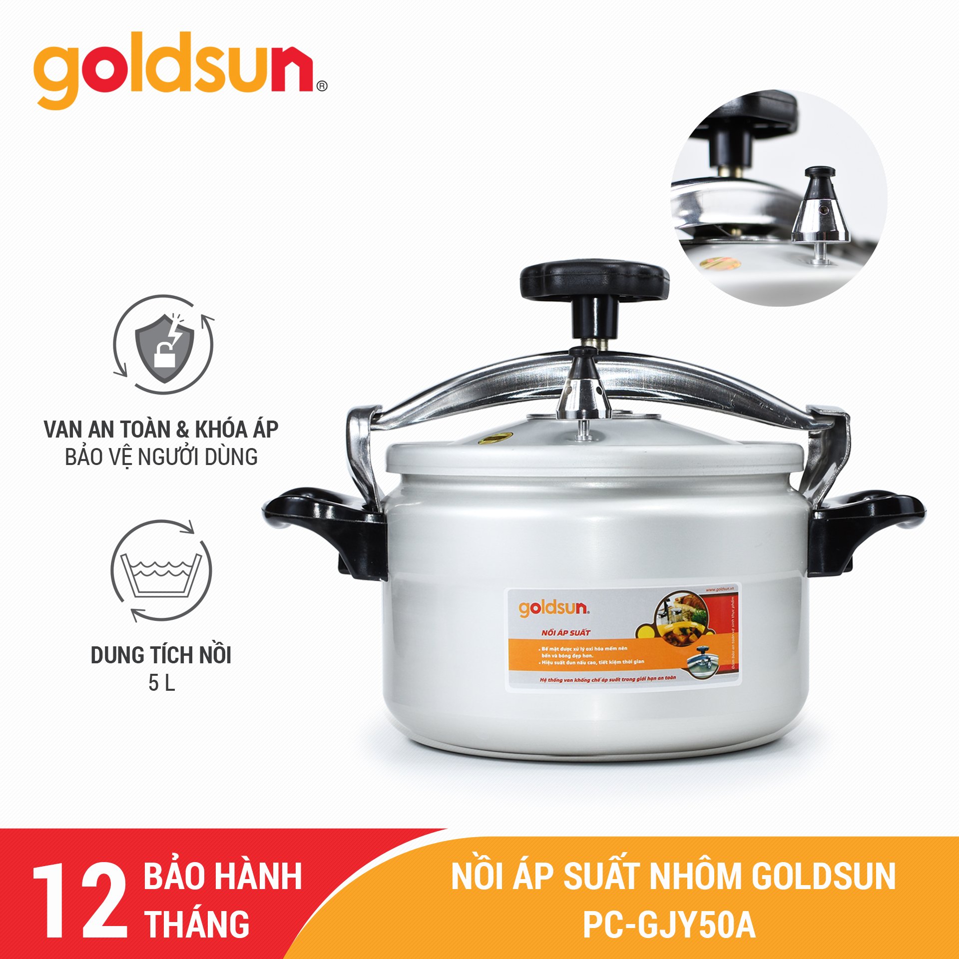 Nồi Áp Suất Điện Hóa Mềm Goldsun PC-GJY50A 10200221 (5L)