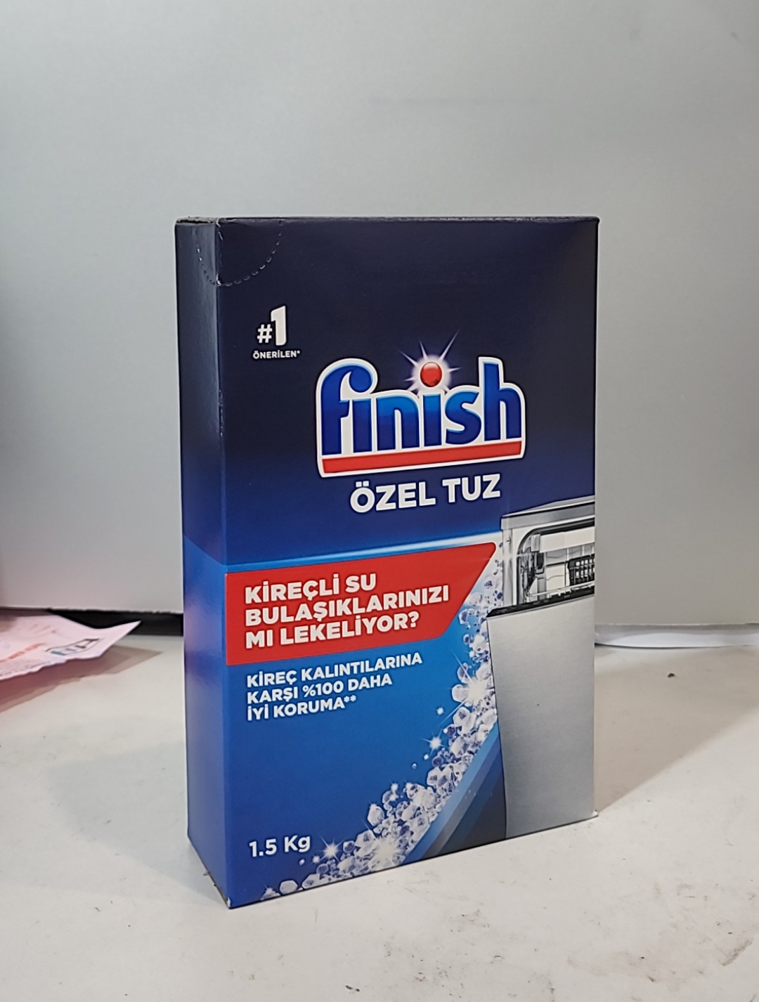 Muối rửa bát Finish 2kg Dishwasher Salt, Muối finish làm mềm nước 1kg dùng cho máy rửa bát
