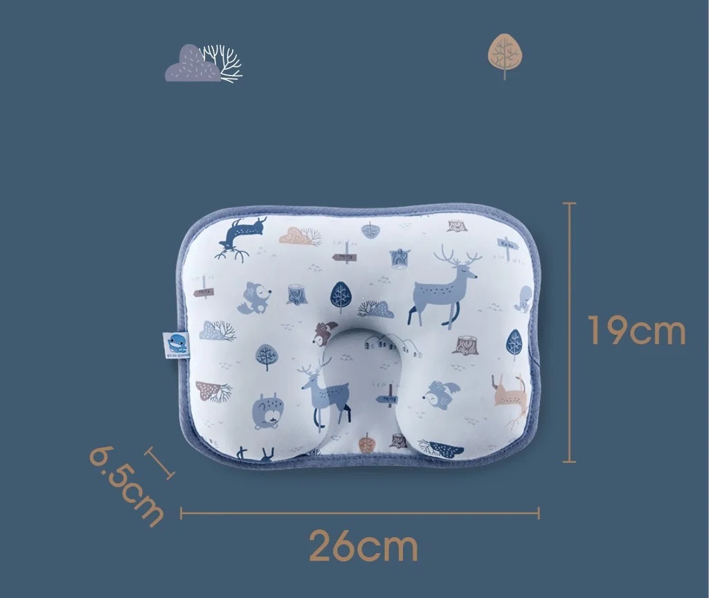 Gối nằm cho bé sơ sinh cao cấp KUKU KU2091 vải 100% cotton