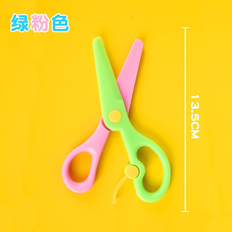 Cắt giấy an toàn cho trẻ em Học sinh mẫu giáo Kéo an toàn bằng tay Tất cả Kéo đàn hồi bằng nhựa Không làm đau tay