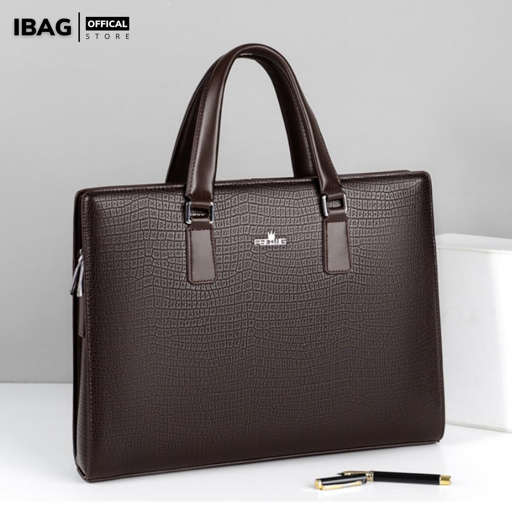 Ặp da công sở,Cặp văn phòng Cao Cấp F.s.d.Wg ,Chất liệu Da PU cực bền,Cặp Đựng Laptop 14inh,Vệ sinh dễ dàng-