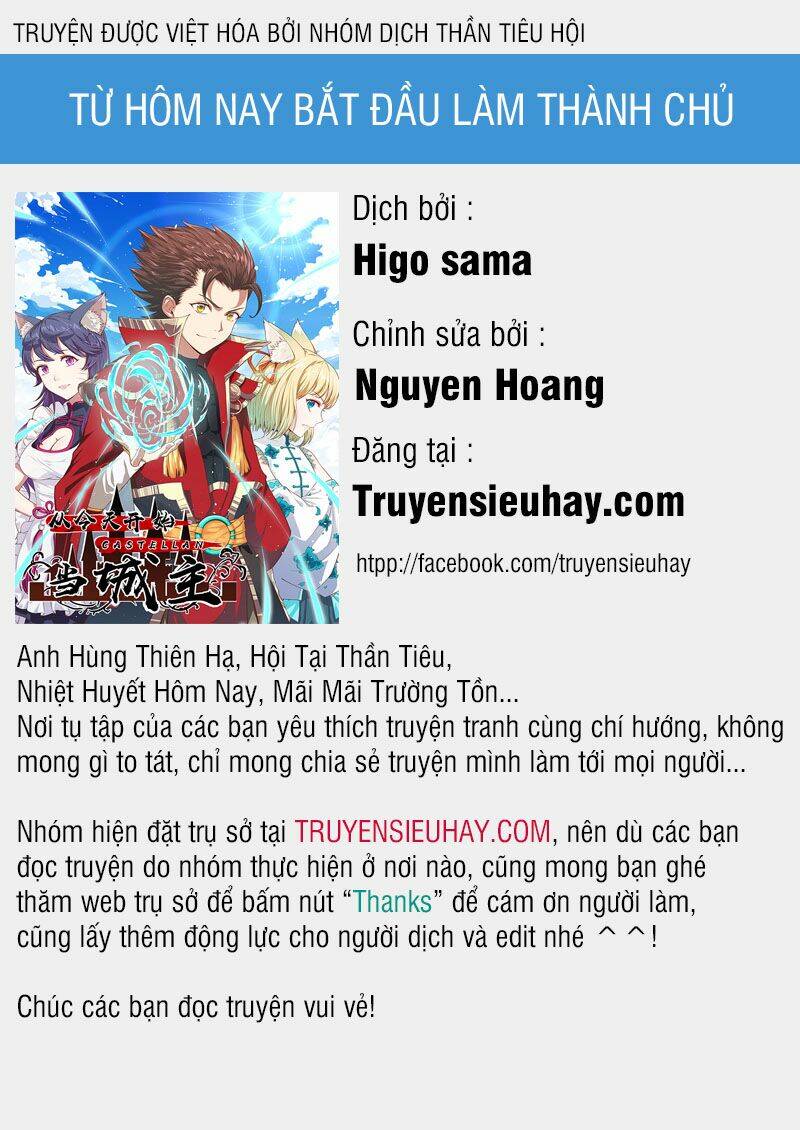 Từ Hôm Nay Bắt Đầu Làm Thành Chủ Chapter 31 - Trang 0