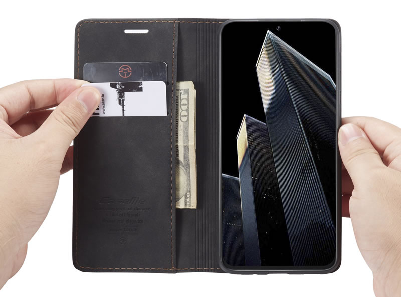 Bao da bò thật dạng ví chính hãng Caseme dành cho Samsung S20 Ultra - Hàng chính hãng