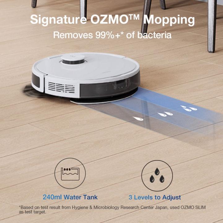 Robot Hút Bụi Lau Nhà Ecovacs Deebot OZMO N8 Pro, Lực Hút MạnhX 2600 Pa, Tự Điều Hướng, Thiết Lập Bản Đồ, Kết Nối App