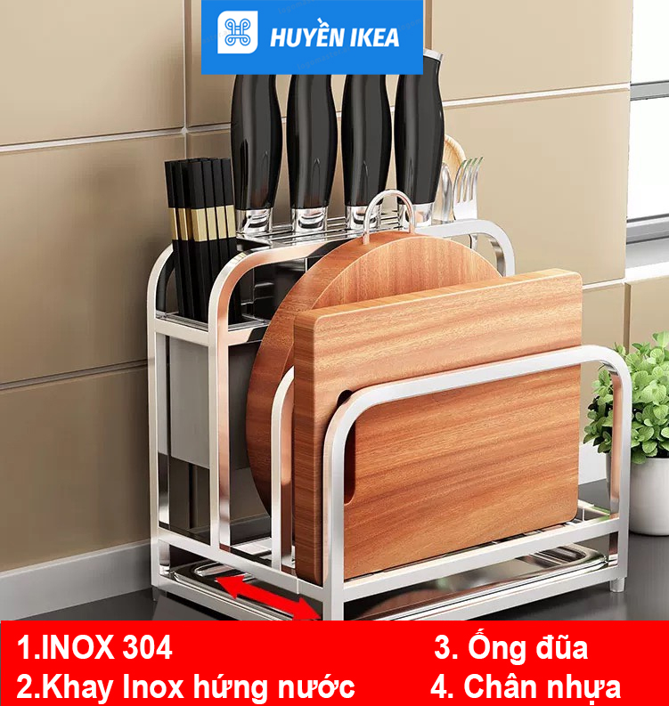 Kệ Inox 304 để dao thớt