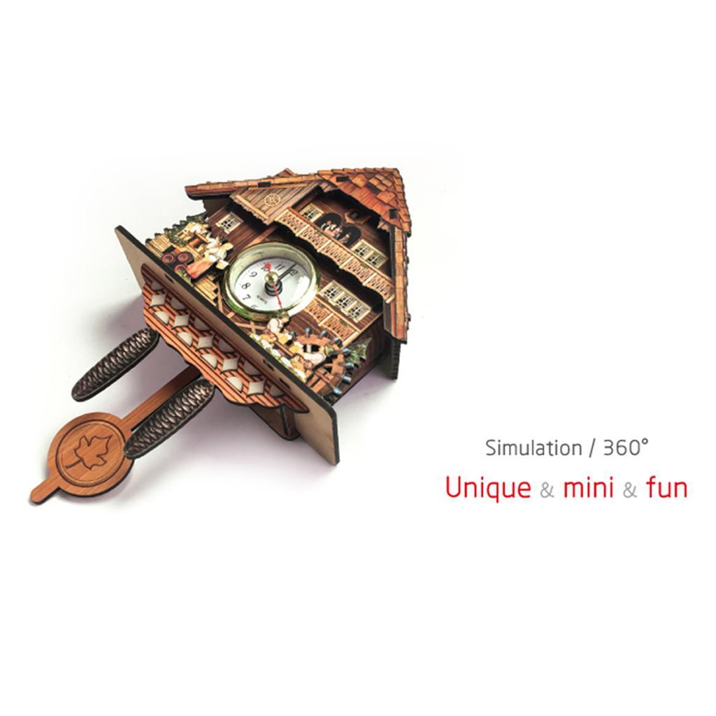 2pcs Wooden Cuckoo Clock Birds Wall Clocks for Kids Bedroom Living Room Decor