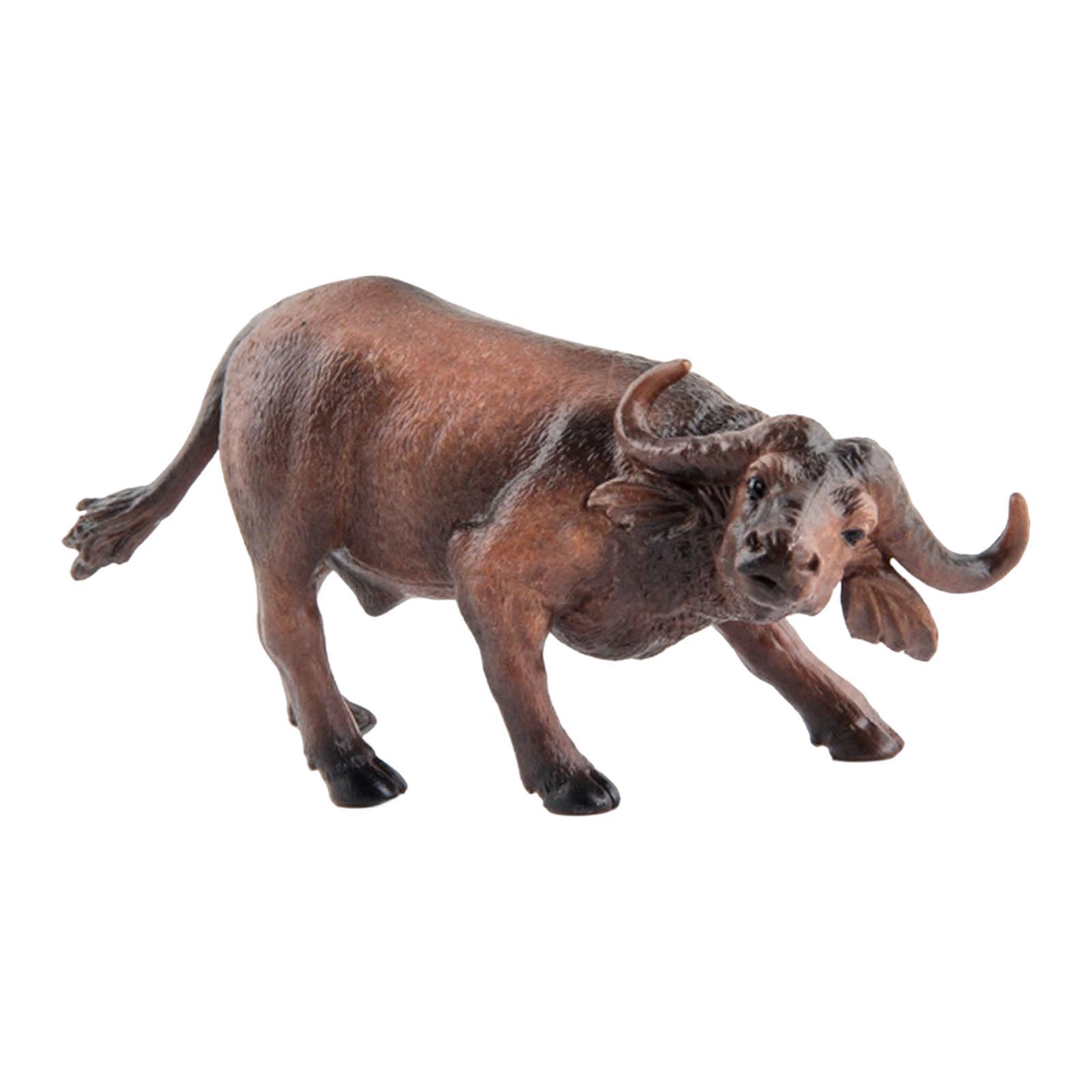 Lifelike Wildlife Animal Animal Buffalo Models for Birthday Gift Decoration