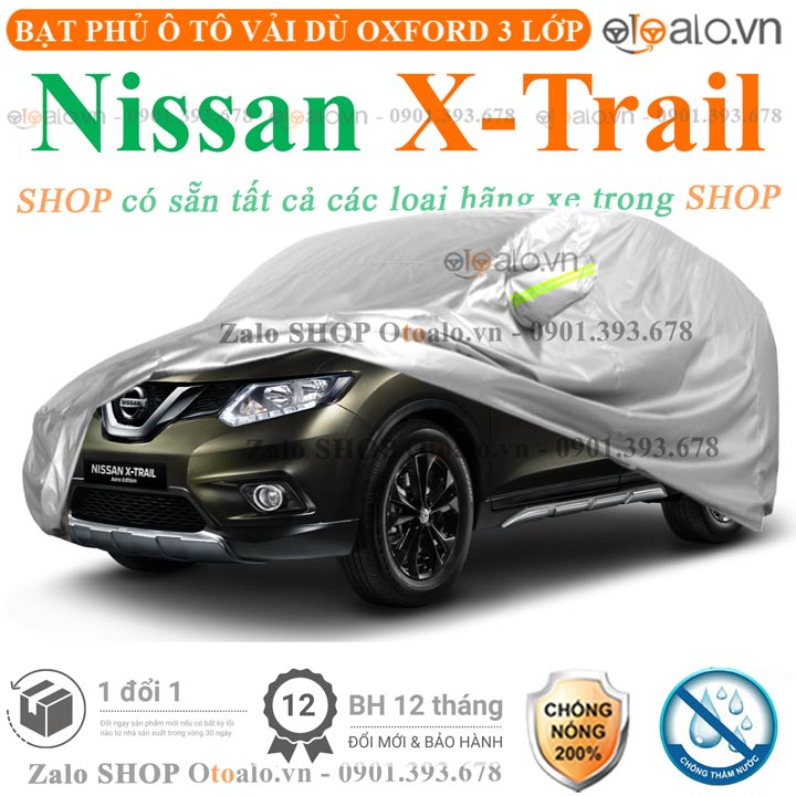 Bạt che phủ xe ô tô Nissan XTrail vải dù 3 lớp CAO CẤP BPXOT - OTOALO