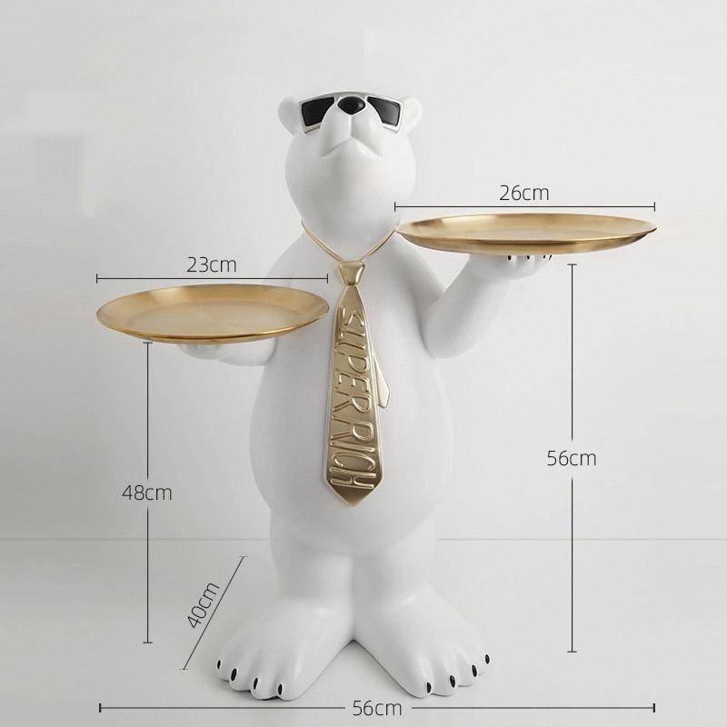 Tượng Gấu Bắc Cực - Dĩa, tượng trang trí, quà tặng decor
