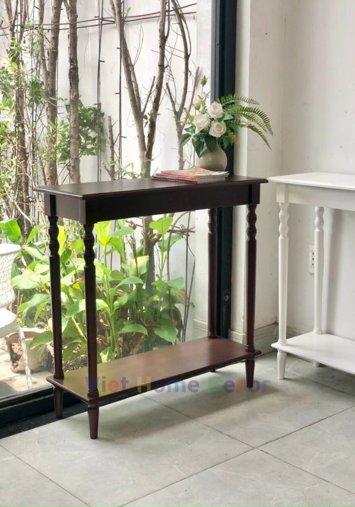 Bàn Console Trang Trí Chân Tiện Màu Nâu 9001- Thương hiệu Viet Home Decor