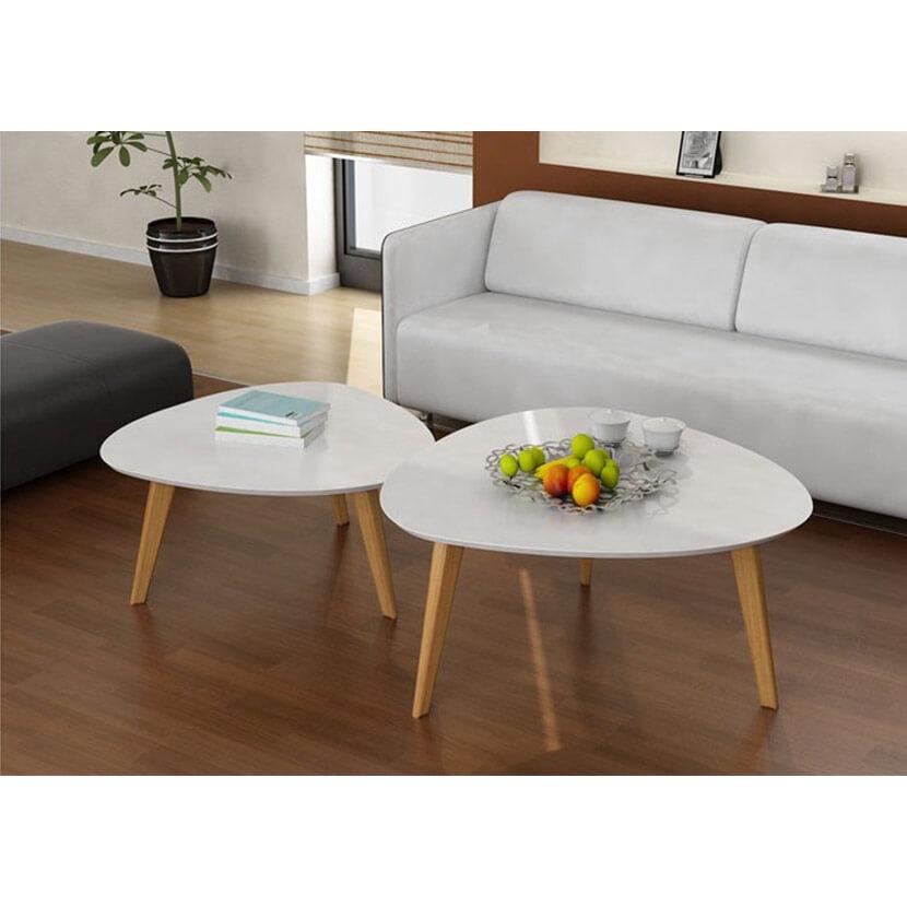 COMBO 2 BÀN TAM GIÁC DÙNG LÀM BÀN TRÀ CAFE SOFA PHONG CÁCH HIỆN ĐẠI CHÂN GỖ TỰ NHIÊN CAO CẤP