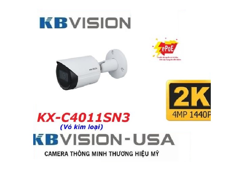 Camera IP hồng ngoại 4.0 Megapixel KBVISION KX-C4011SN3 - Hàng Chính Hãng