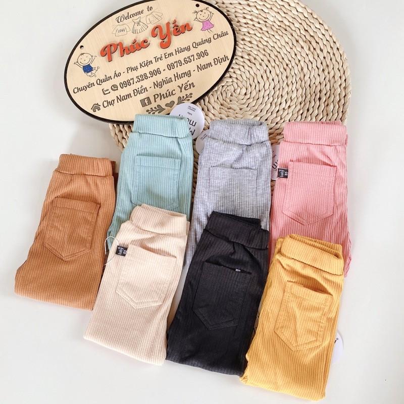 QUẦN DÀI GÂN TĂM TÚI HỘP SAU MÔNG HÀNG MINKY MOM CHO BÉ(SP001386