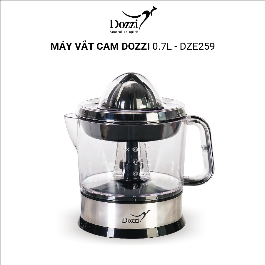 Máy vắt cam 0.7lít DZE259 Dozzi (Hàng chính hãng)