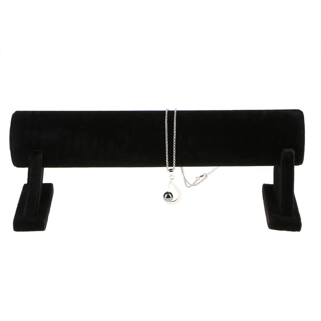 2x27cm Black Velvet Jewelry Holder Retail Room Necklace Display Stand Racks