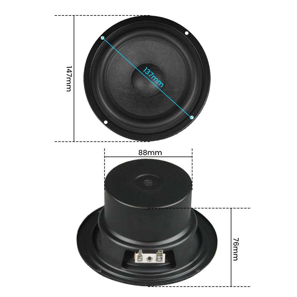 Loa âm thanh aiyima loa midrange 5 inch 4 ohm/8 ohm loa Hifi loa vải linen loa hình nón loa đa phương tiện Color: 8Ohm 25W
