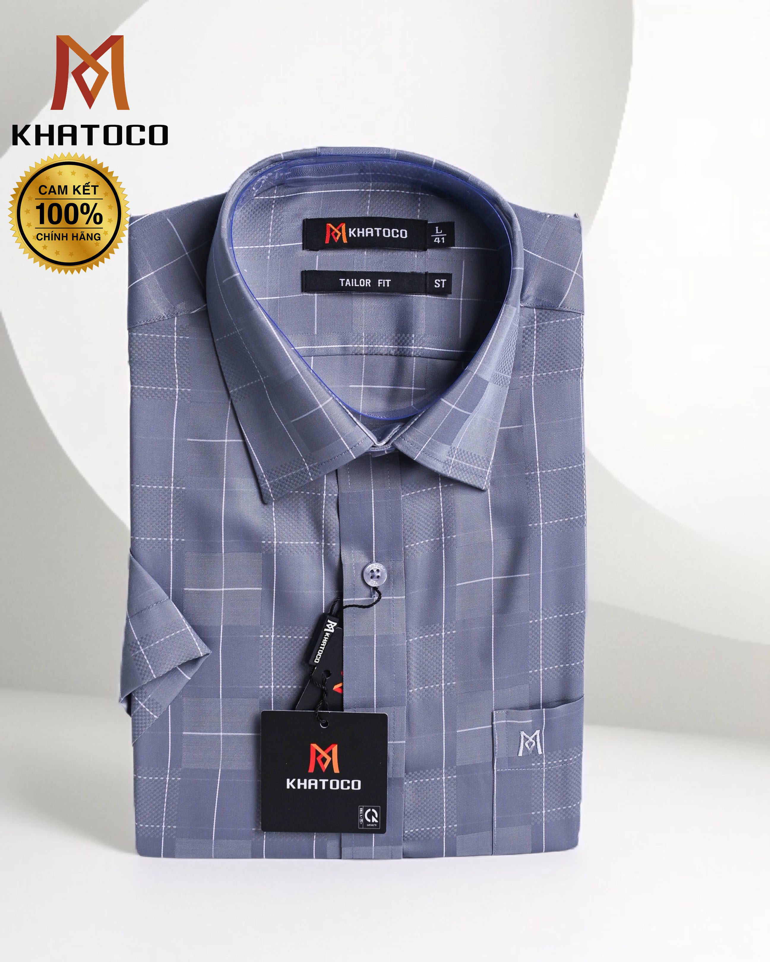 Áo sơ mi nam tay ngắn Khatoco(S-5XL)