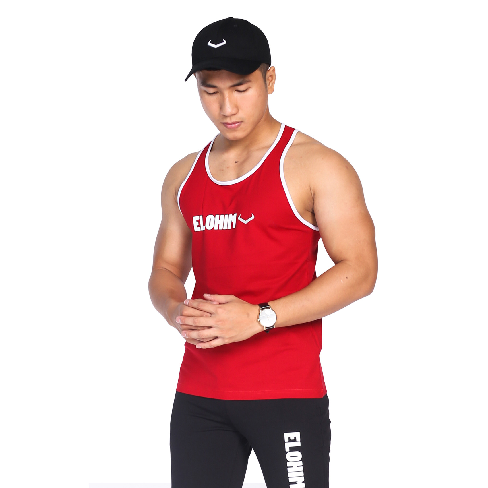 Áo Tank Top Chữ Elohim - Đỏ