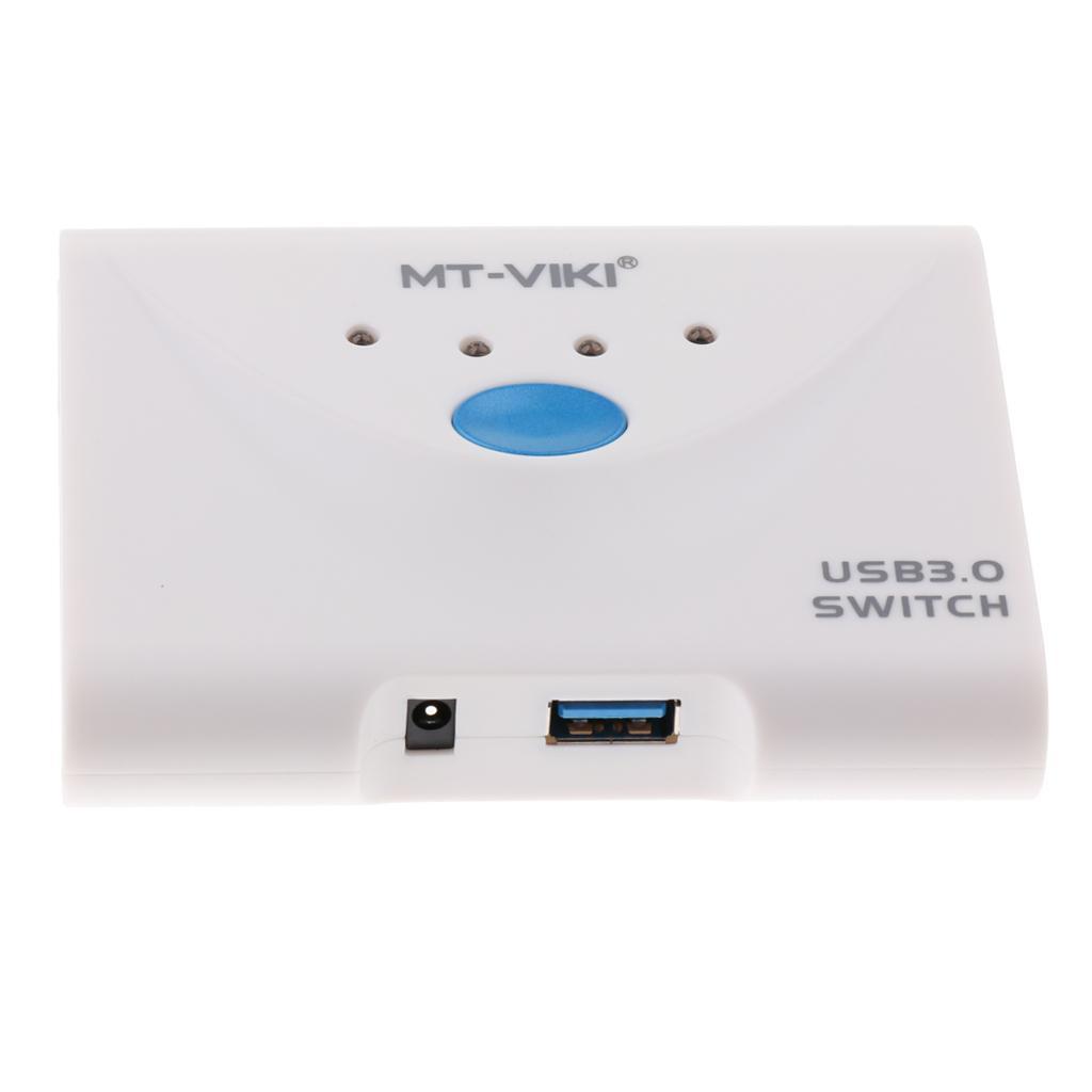 USB 3.0 Sharing Switch Selector 1 In 4 Out Switcher Adapter For PC, Printer Scanner, Hard Drive, Projector