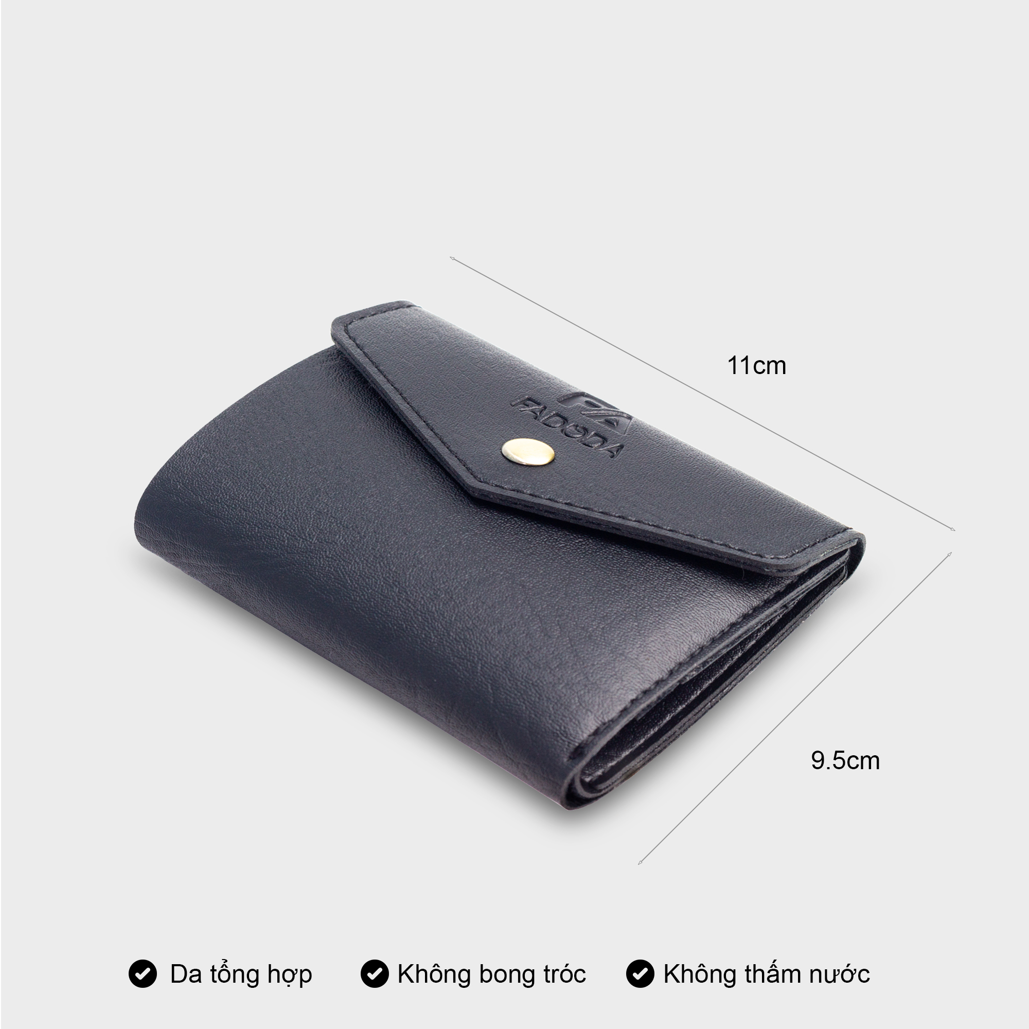 Ví nữ mini cầm tay gập 3 FA DO DA FVN07 vừa đựng tiền vừa đựng thẻ