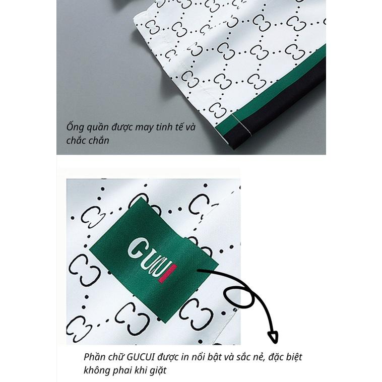 Quần short đùi nam cao cấp TC với thiết kế họa tiết cùng logo chữ hợp thời trang, trẻ trung, năng động - K028