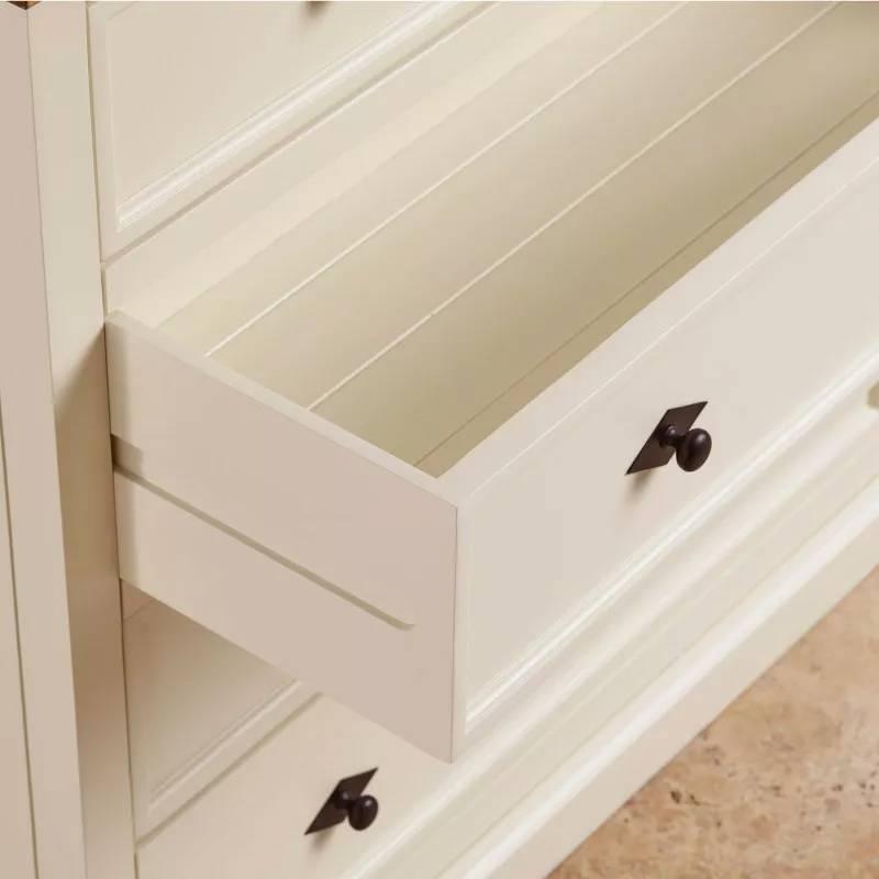 Bàn Trang Điểm 3 Ngăn Kéo Shutter Gỗ Sồi Ibie BTV3SHUO - Trắng