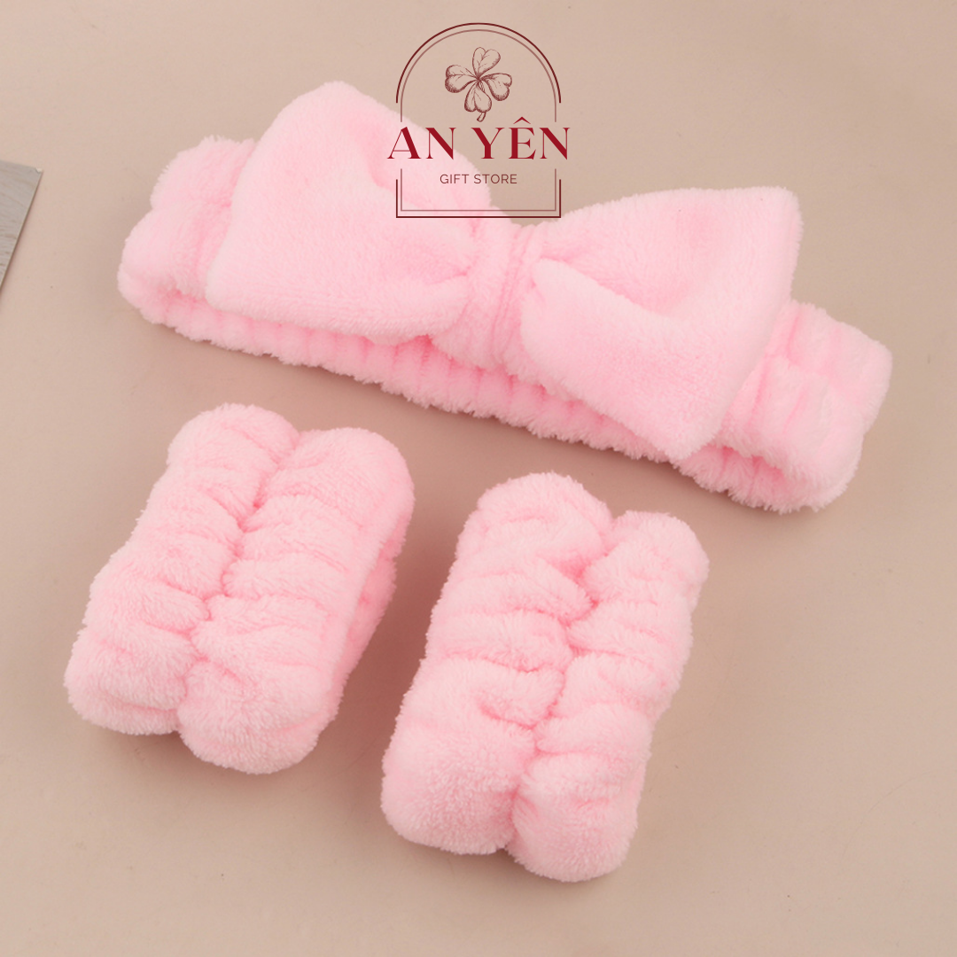 Set Quà Tặng 3 Món Băng Đô Rửa Mặt No.8 Tặng Sinh Nhật Bạn Gái Người Yêu 20/10 8/3, Quà Tặng Học Viên
