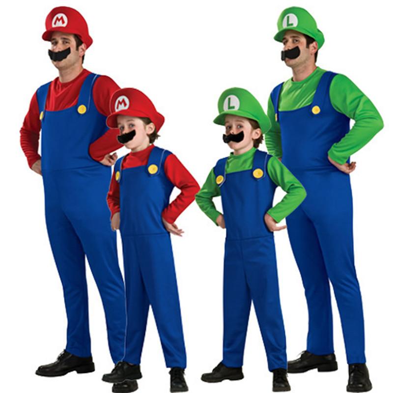 Trẻ Em Cosplay Siêu Trang Phục Anh Em Luigi Bros Thợ Sửa Ống Nước Áo Lạ Mắt Lên Trang Phục Hóa Trang Dễ Thương Cho Trẻ Em Người Lớn Trang Phục